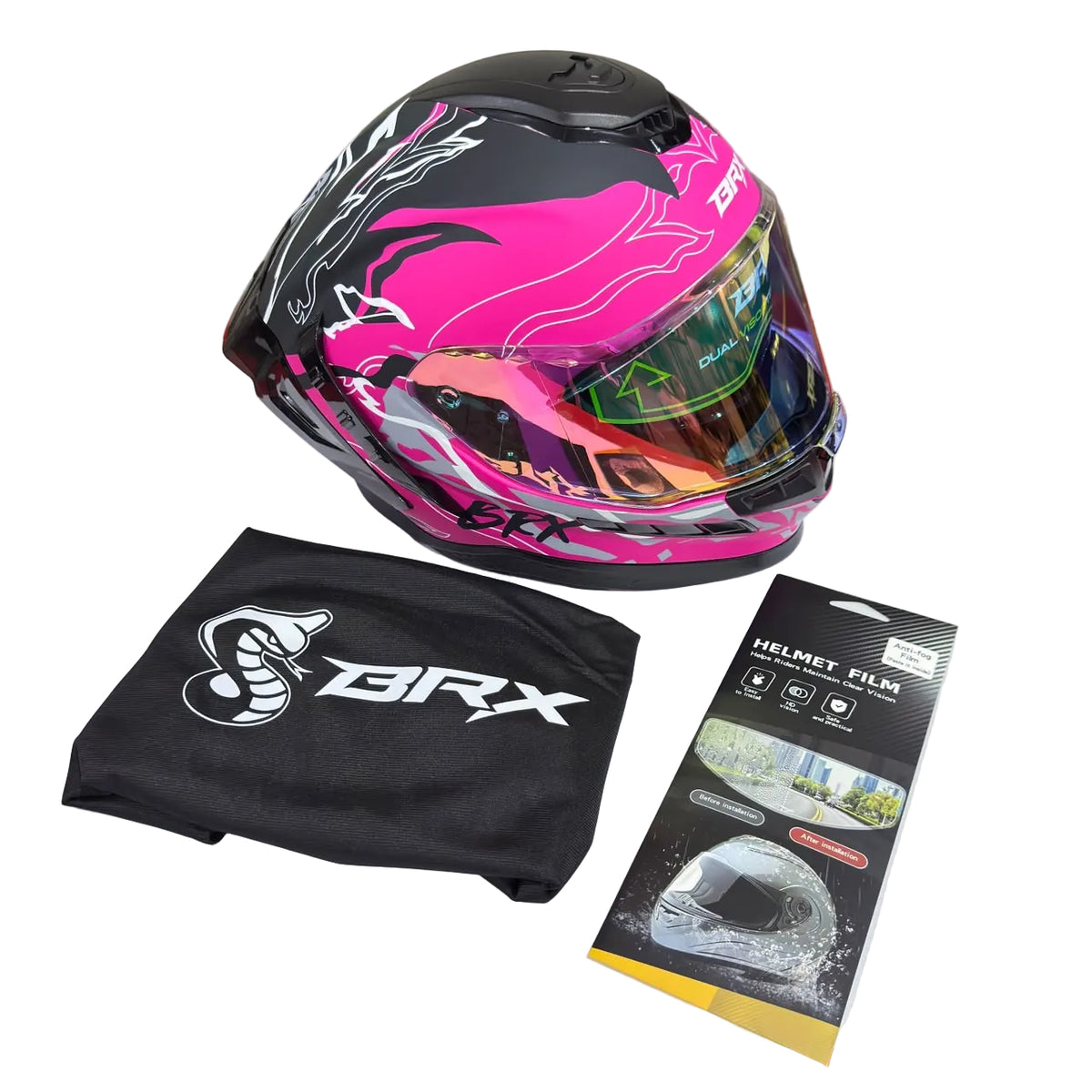 MOTOVOX CASCO FUCSIA MATE DISEÑO