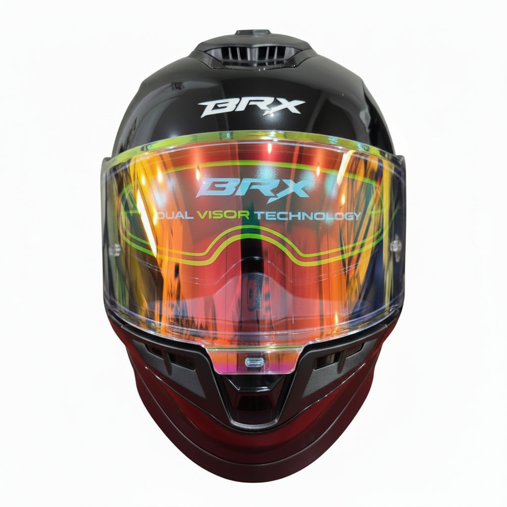 MOTOVOX CASCO CERTIFICADO NEGRO BRILLANTE