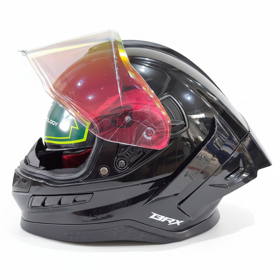 MOTOVOX CASCO CERTIFICADO NEGRO BRILLANTE