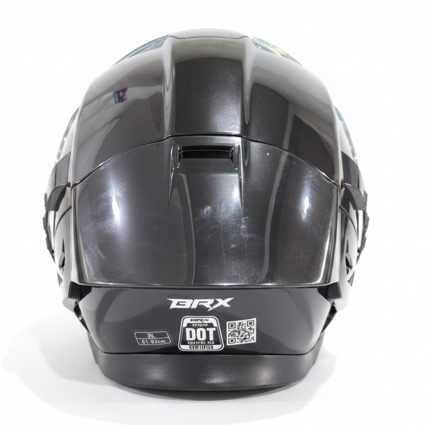 MOTOVOX CASCO CERTIFICADO NEGRO BRILLANTE