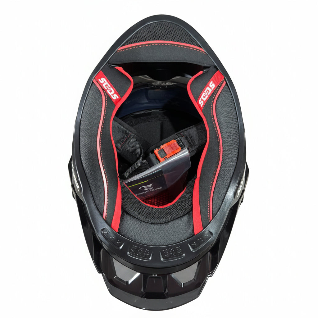MOTOVOX CASCO CERTIFICADO NEGRO BRILLANTE